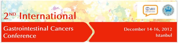 2. Uluslararası Gastrointestinal Kanserler Konferansı afişi, 14–16 Aralık 2012, İstanbul