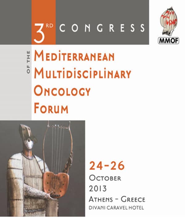 3. Akdeniz Multidisipliner Onkoloji Forumu kongre afişi, 24–26 Ekim 2013, Atina