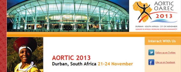 AORTIC 2013 konferans sayfası, 21–24 Kasım, Durban